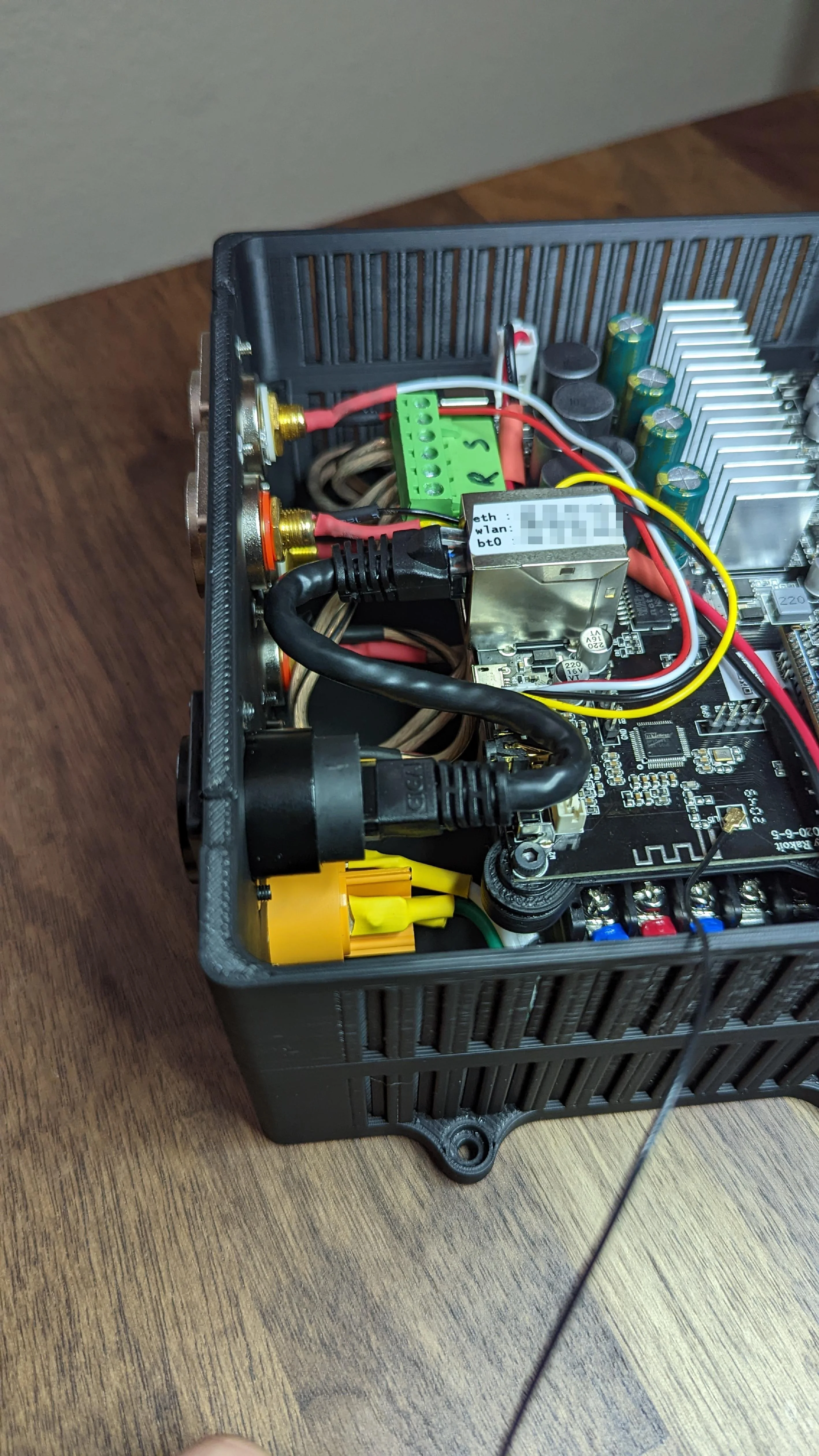 A 6 inch patch cable was quicker but a custom length cable would almost certainly look better. Good thing this will soon be hidden away!