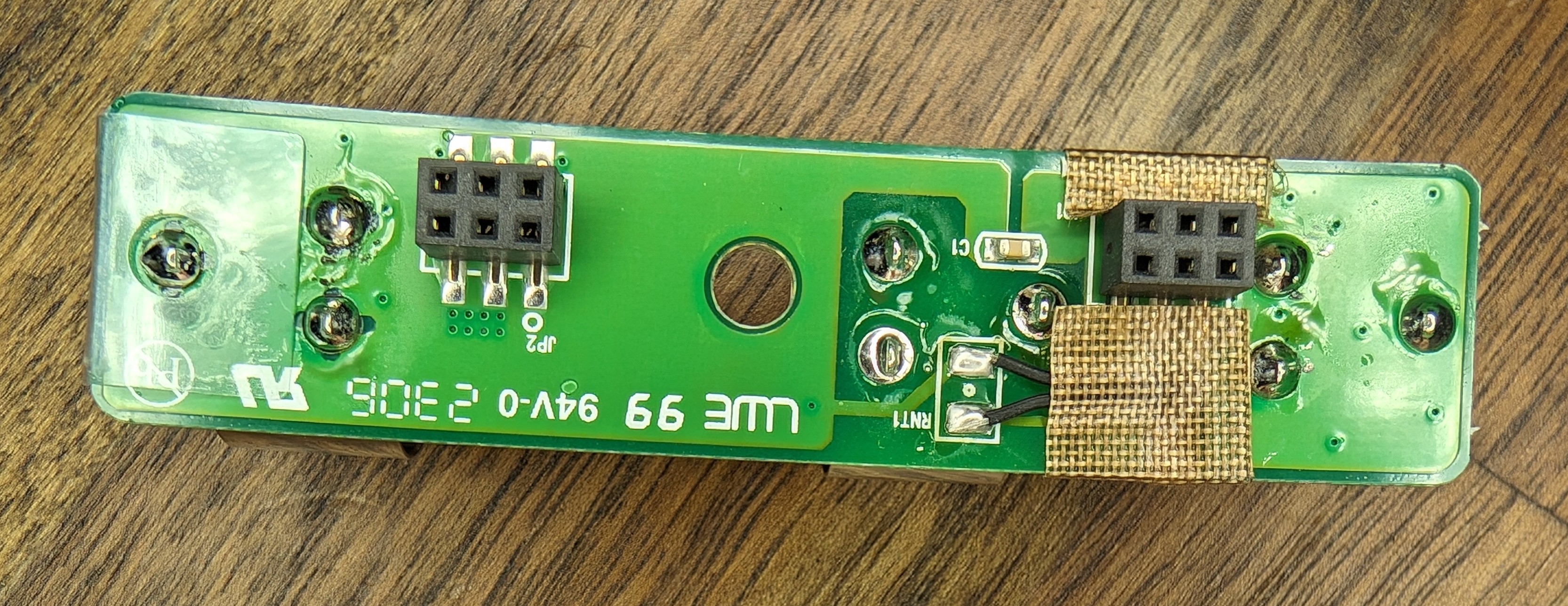 Rear of the battery interface PCB.