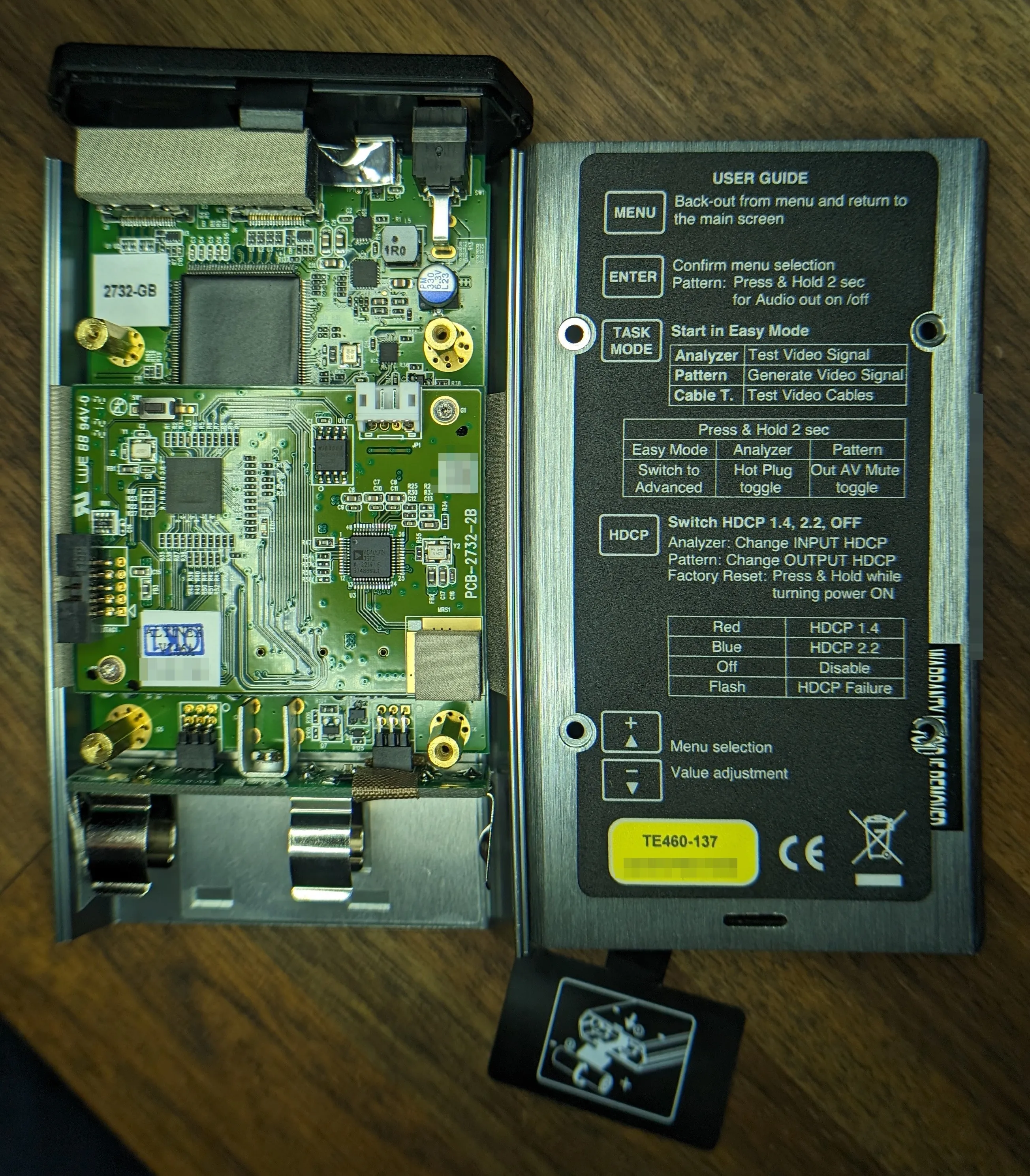 The case split open.