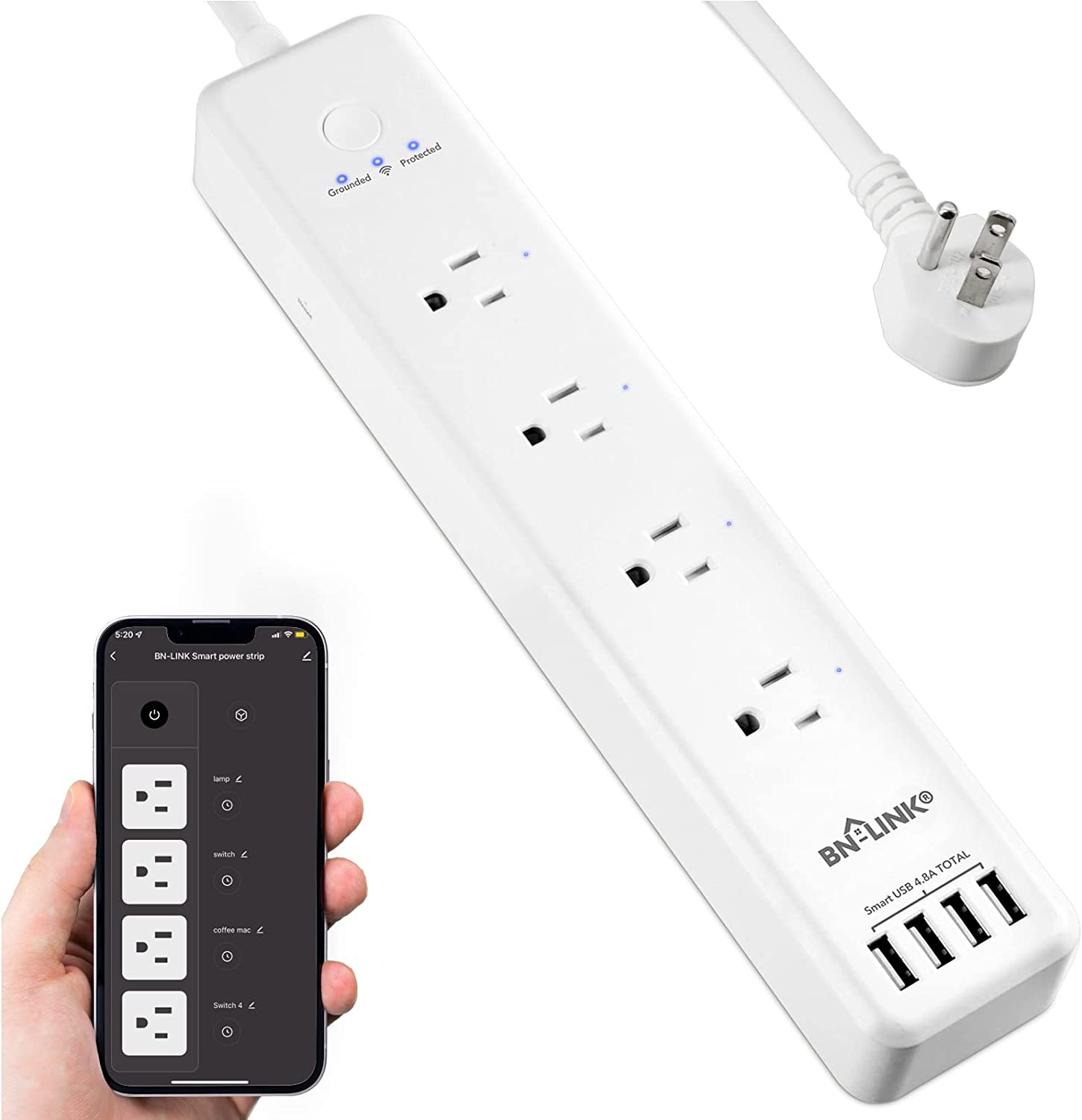 Marketing photo for the BN-Link power strip