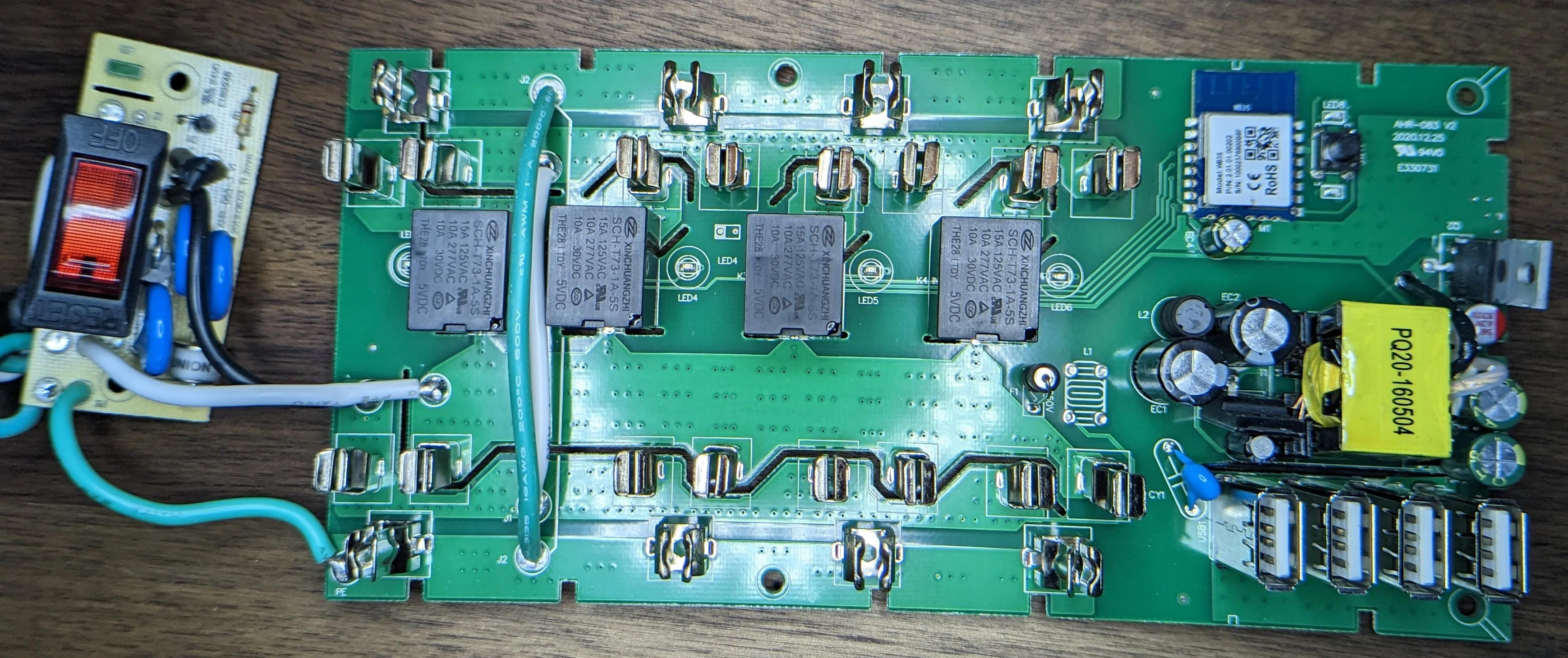 About what you'd expect for a PCB layout. Plenty of distance between the HV and LV sides!