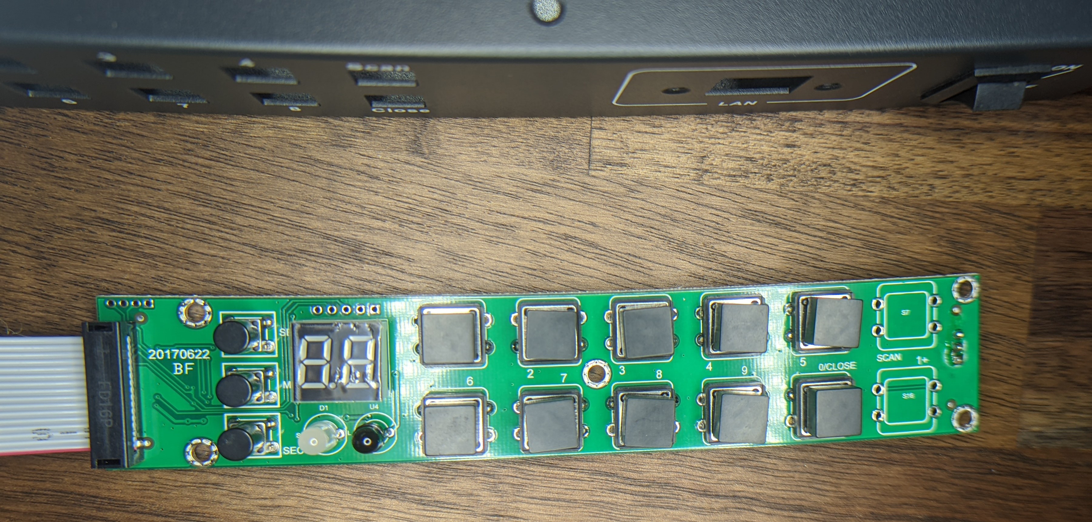 This PCB is means to be used in other SKUs that come with two extra buttons that are unpopulated here.