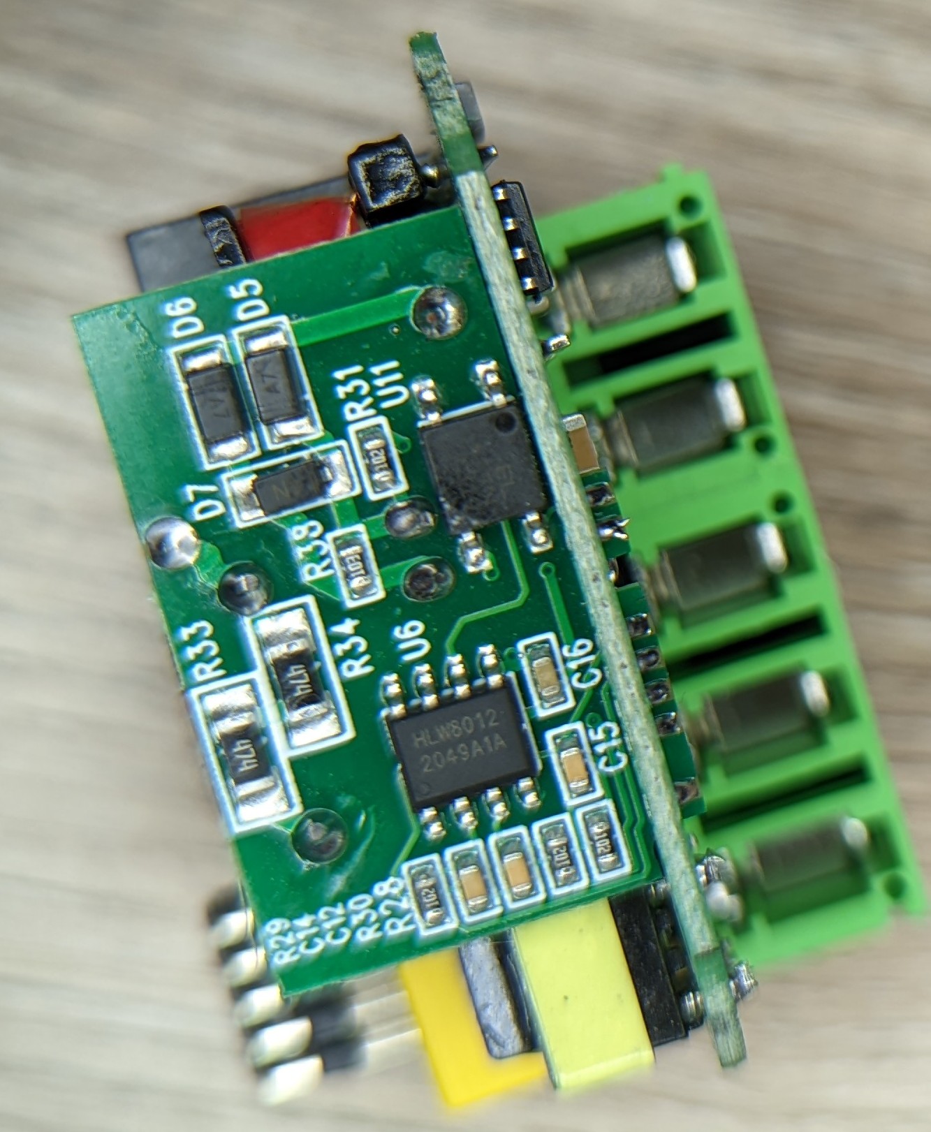 Picture showing a smaller PCB attached to the main power module