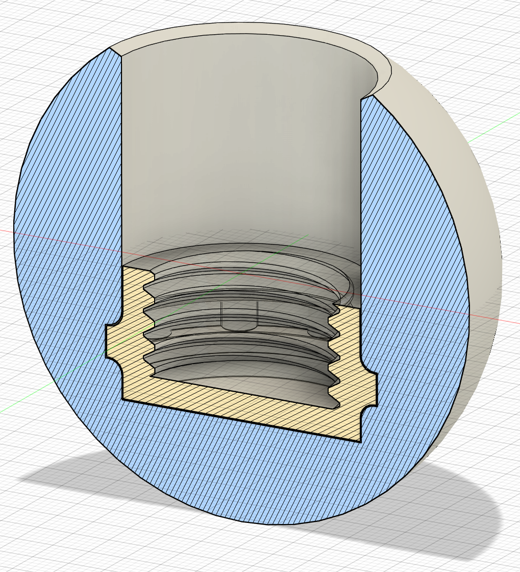 The shaded blue area is meant to be TPU/FLEX material. The shaded yellow area is meant to be ABS material.