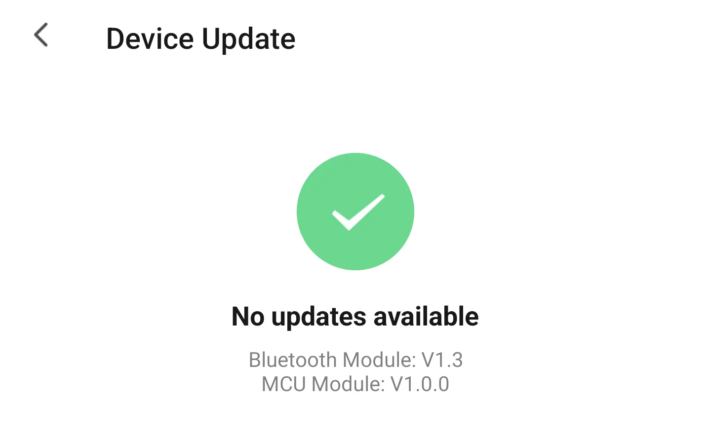 Screenshot showing the curtin robot firmware versions as reported by the TuYa app.
