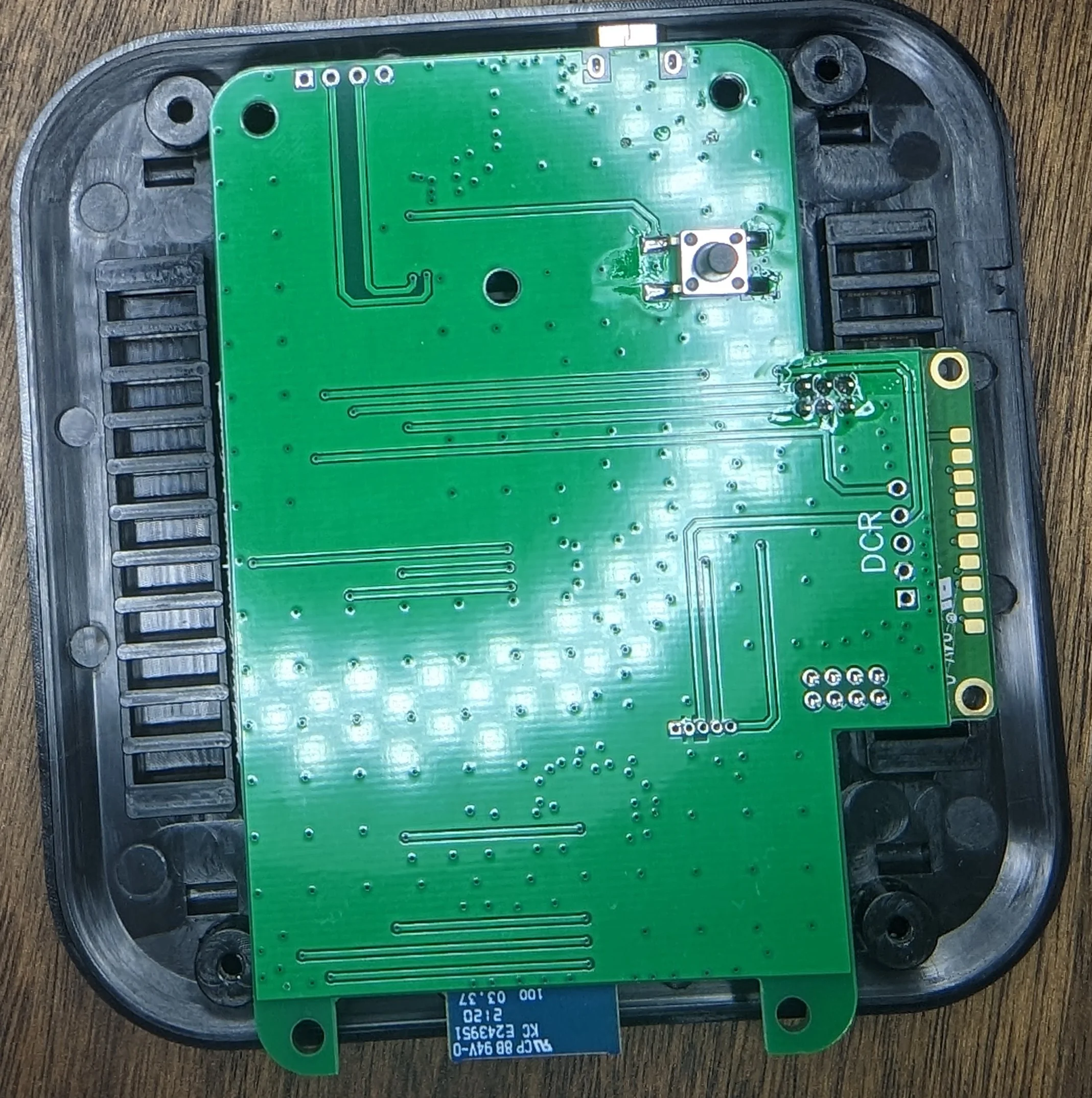 They only soldered in one half of the pins connecting the radar sensor to the main PCB. I wonder how much time/money that saved...